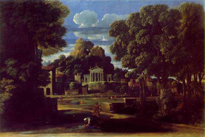 Nicolas Poussin Landscape with the Ashes of Phocion oil painting image